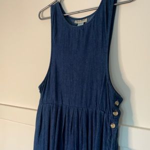 Vintage LL Bean chambray/denim midi dress